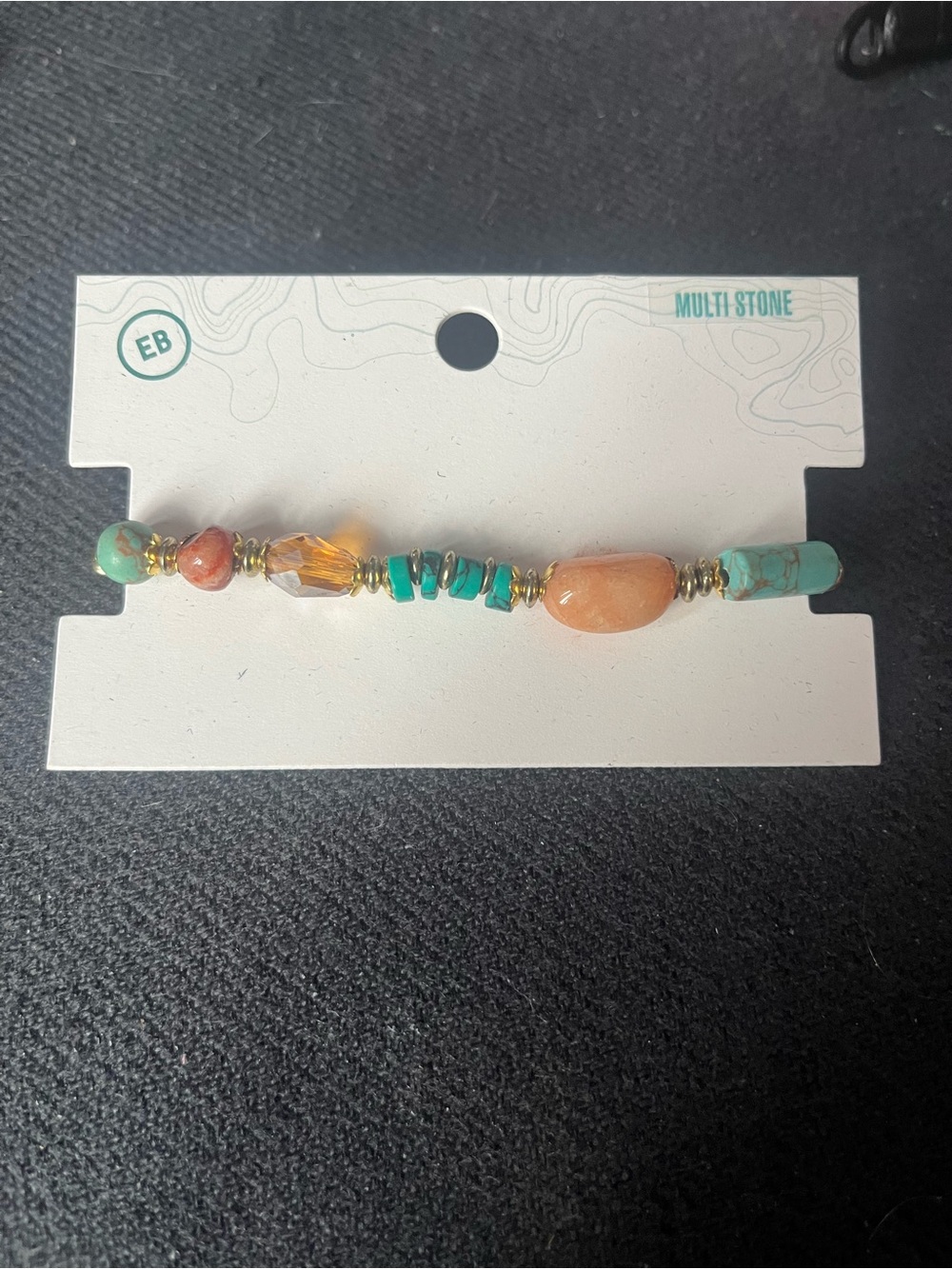 💗EARTHBOUND Turquoise & Amber Multi-Bead Bracelet💗3 for 30 free shipping